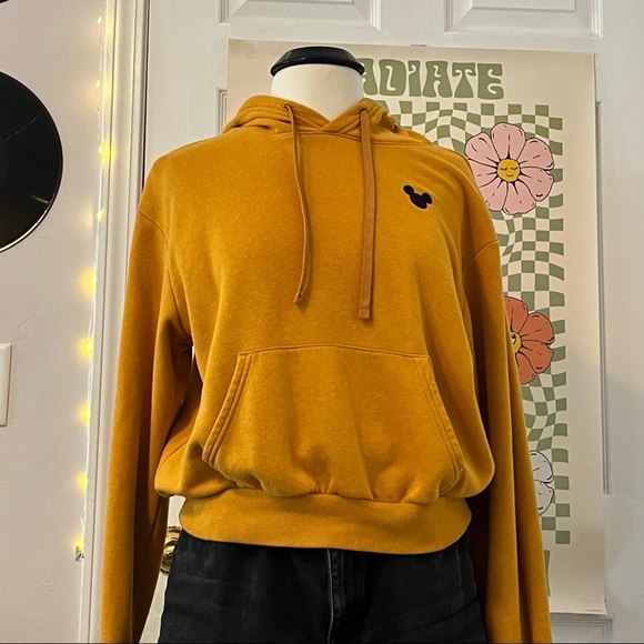 H&M Tops - H&M x Disney Yellow Mickey Hoodie, Medium
